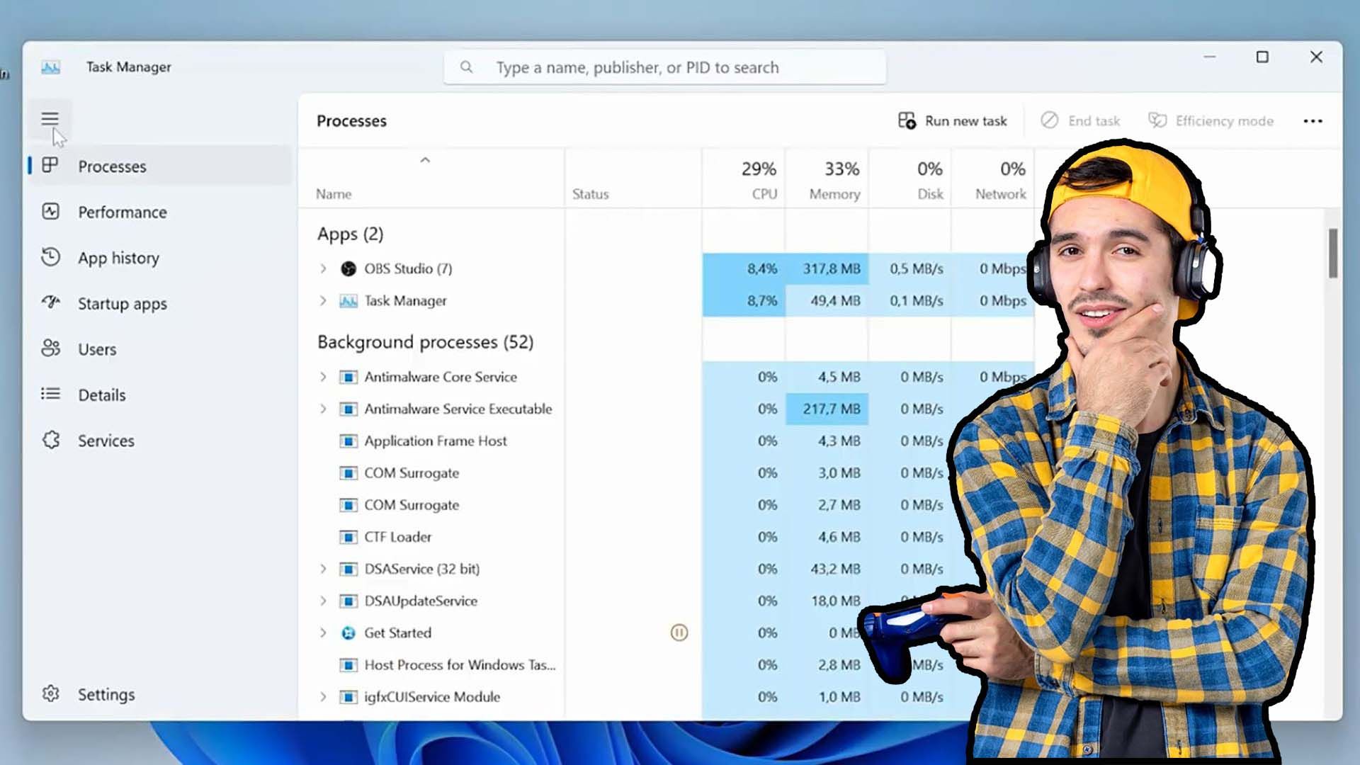 Background processes running on Windows Task Manager