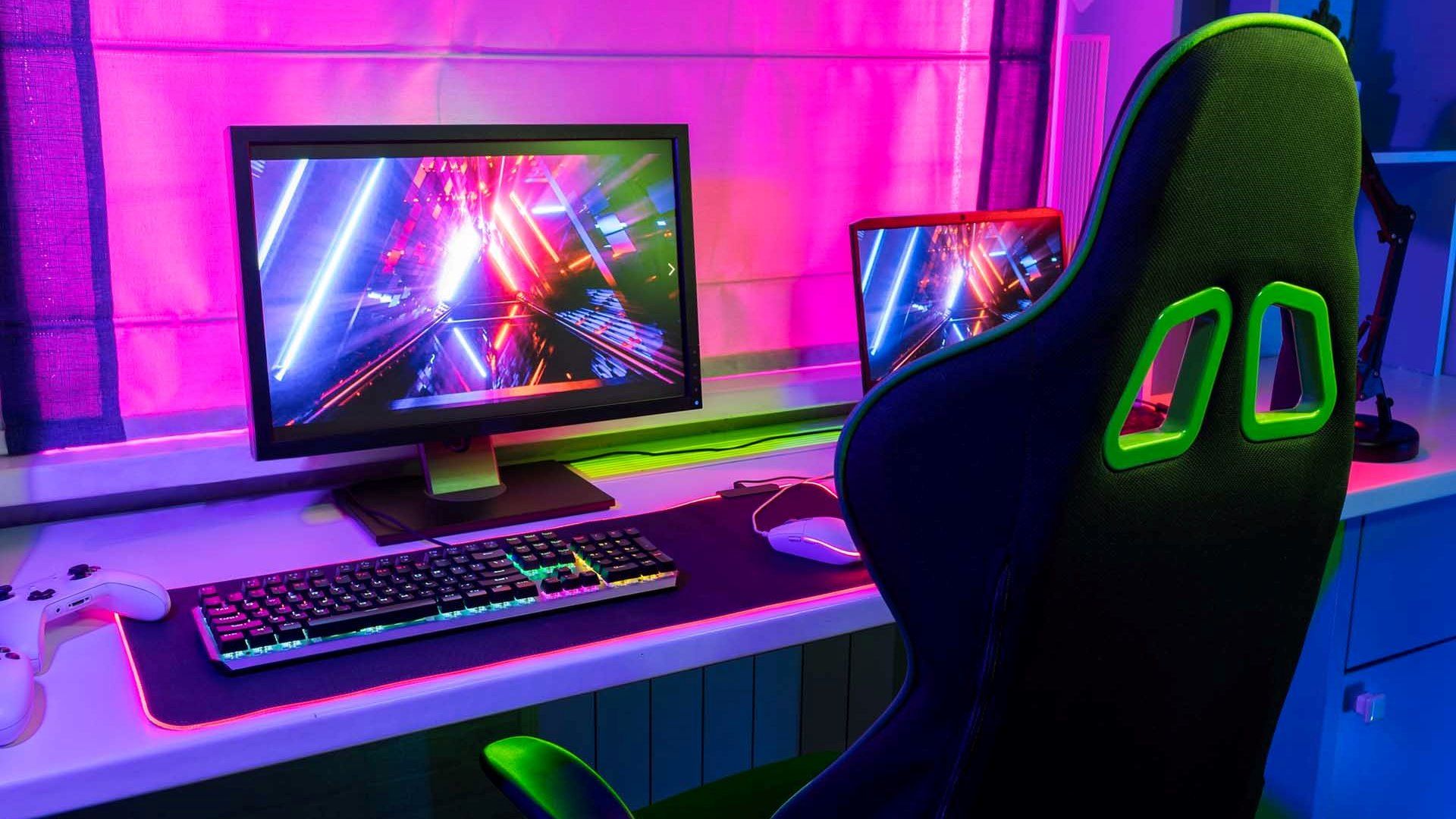 Gaming Chair with a computer
